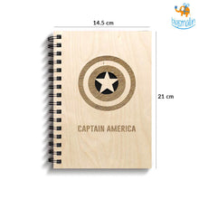 Load image into Gallery viewer, Avengers Superhero Engraved Wooden Diary