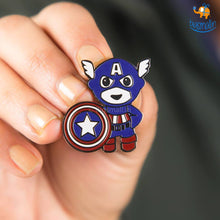 Load image into Gallery viewer, Captain America Metallic Lapel Pin