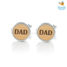 Load image into Gallery viewer, Dad Wooden Cufflinks