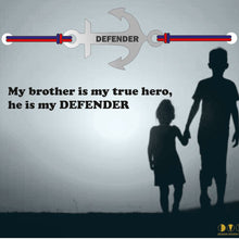 Load image into Gallery viewer, Defender Bro Rakhi Keychain