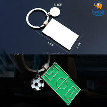 Load image into Gallery viewer, Football Field Metallic Keychain