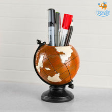 Load image into Gallery viewer, Globe Resin Stationery Holder - Hand painted