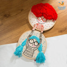 Load image into Gallery viewer, Handmade Friends Hanging Embroidery Hoop Art