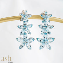 Load image into Gallery viewer, Blue Constellation Semi Precious Earrings