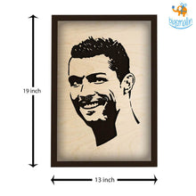 Load image into Gallery viewer, Footballer Engraved Wooden Frame (19 x 13 inches)
