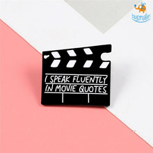 Load image into Gallery viewer, Movie Quotes Metallic Lapel Pin