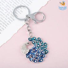 Load image into Gallery viewer, Peacock Metallic Keychain