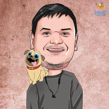 Load image into Gallery viewer, Personalized Caricature Wooden Portrait | COD Not Available