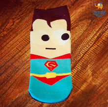 Load image into Gallery viewer, Superman Cartoon Socks