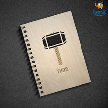 Load image into Gallery viewer, Avengers Superhero Engraved Wooden Diary