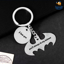 Load image into Gallery viewer, Be My Batman Metallic Keychain