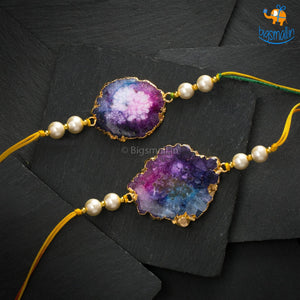 Agate and Pearls Rakhi