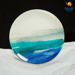 Azure Blue Artisan Large Plate