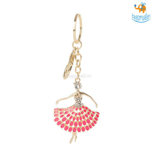 Ballerina Metallic Keychain