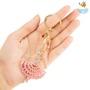 Ballerina Metallic Keychain