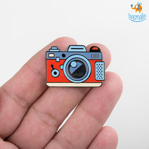 Camera Metallic Lapel Pin