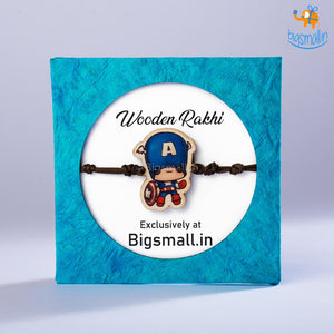 Captain America Wooden Rakhi