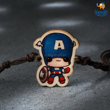 Load image into Gallery viewer, Captain America Wooden Rakhi
