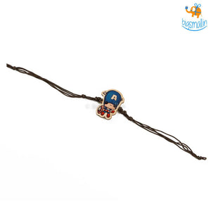 Captain America Wooden Rakhi