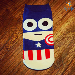 Captain America Cartoon Socks