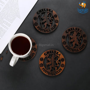 Chelsea Laser Cut Wooden Coasters - Set of 4