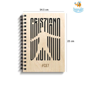 Cristiano Ronaldo Engraved Wooden Diary