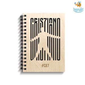 Cristiano Ronaldo Engraved Wooden Diary