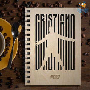 Cristiano Ronaldo Engraved Wooden Diary