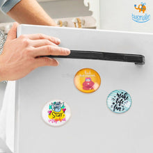 Load image into Gallery viewer, Daily Motivation Crystal Glass Fridge Magnets- Set of 3
