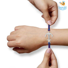 Load image into Gallery viewer, Defender Bro Rakhi Keychain
