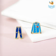 Load image into Gallery viewer, Denim Love Gold Plated Earrings
