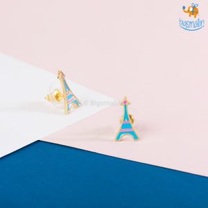 Eiffel Tower Gold Plated Earrings