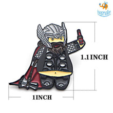 Load image into Gallery viewer, Funny Thor Metallic Lapel Pin
