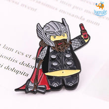 Load image into Gallery viewer, Funny Thor Metallic Lapel Pin
