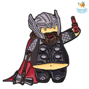 Funny Thor Metallic Lapel Pin