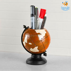 Globe Resin Stationery Holder - Hand painted