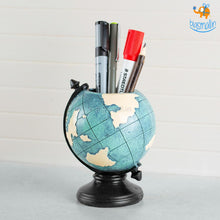 Load image into Gallery viewer, Globe Resin Stationery Holder - Hand painted
