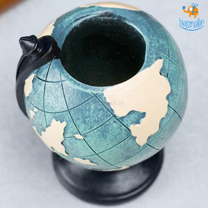 Globe Resin Stationery Holder - Hand painted