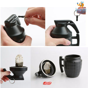 3D Grenade Mug with Lid