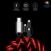 Load image into Gallery viewer, Illume 3 in 1 LED Charging Cable
