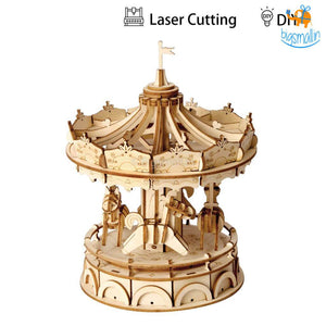 3D Wooden Puzzle - Merry-Go-Round