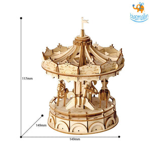 3D Wooden Puzzle - Merry-Go-Round