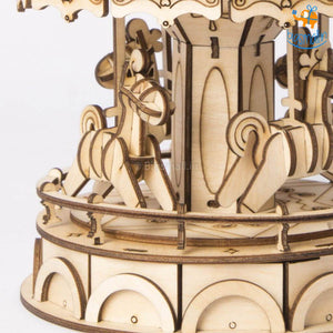 3D Wooden Puzzle - Merry-Go-Round