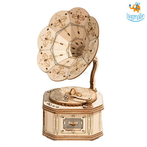 3D Wooden Puzzle - Gramophone