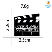 Load image into Gallery viewer, Movie Quotes Metallic Lapel Pin
