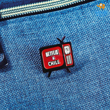 Load image into Gallery viewer, Netflix &amp; Chill Combo - Socks and Pin
