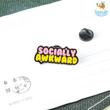 Load image into Gallery viewer, Socially Awkward Metallic Lapel Pin
