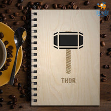 Load image into Gallery viewer, Avengers Superhero Engraved Wooden Diary
