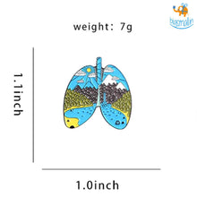 Load image into Gallery viewer, Traveler Lungs Lapel Pin
