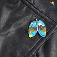 Load image into Gallery viewer, Traveler Lungs Lapel Pin
